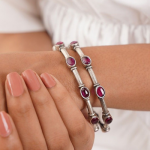 Pack Of 2 Artificial Stones and Beads Studded Bangles