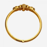 Embellished Bridal Silver Gold-Plated Stone Kada Bangle