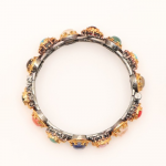 Multicolor Alloy Artificial Stone Studded Openable Bangle